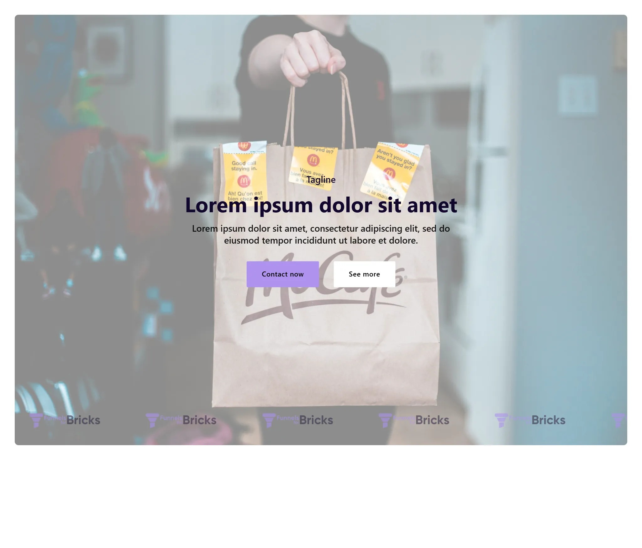 Person holding paper bag with fast food packaging